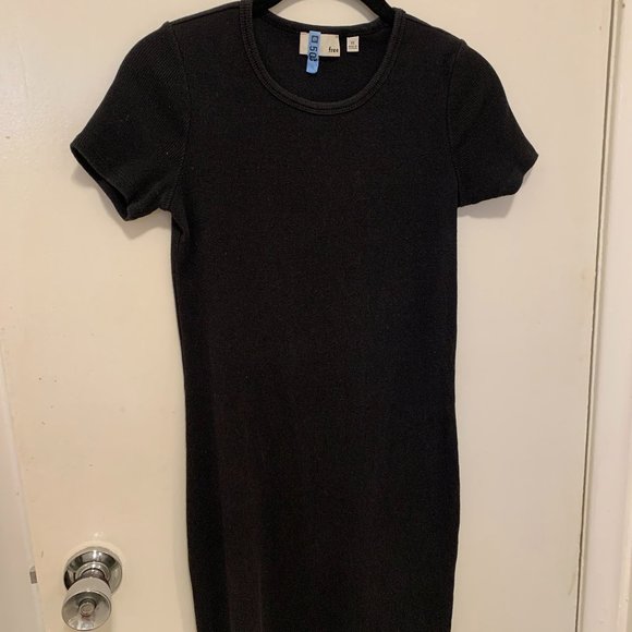 Wilfred Free Black Cotton T-Shirt Dress - Picture 1 of 3